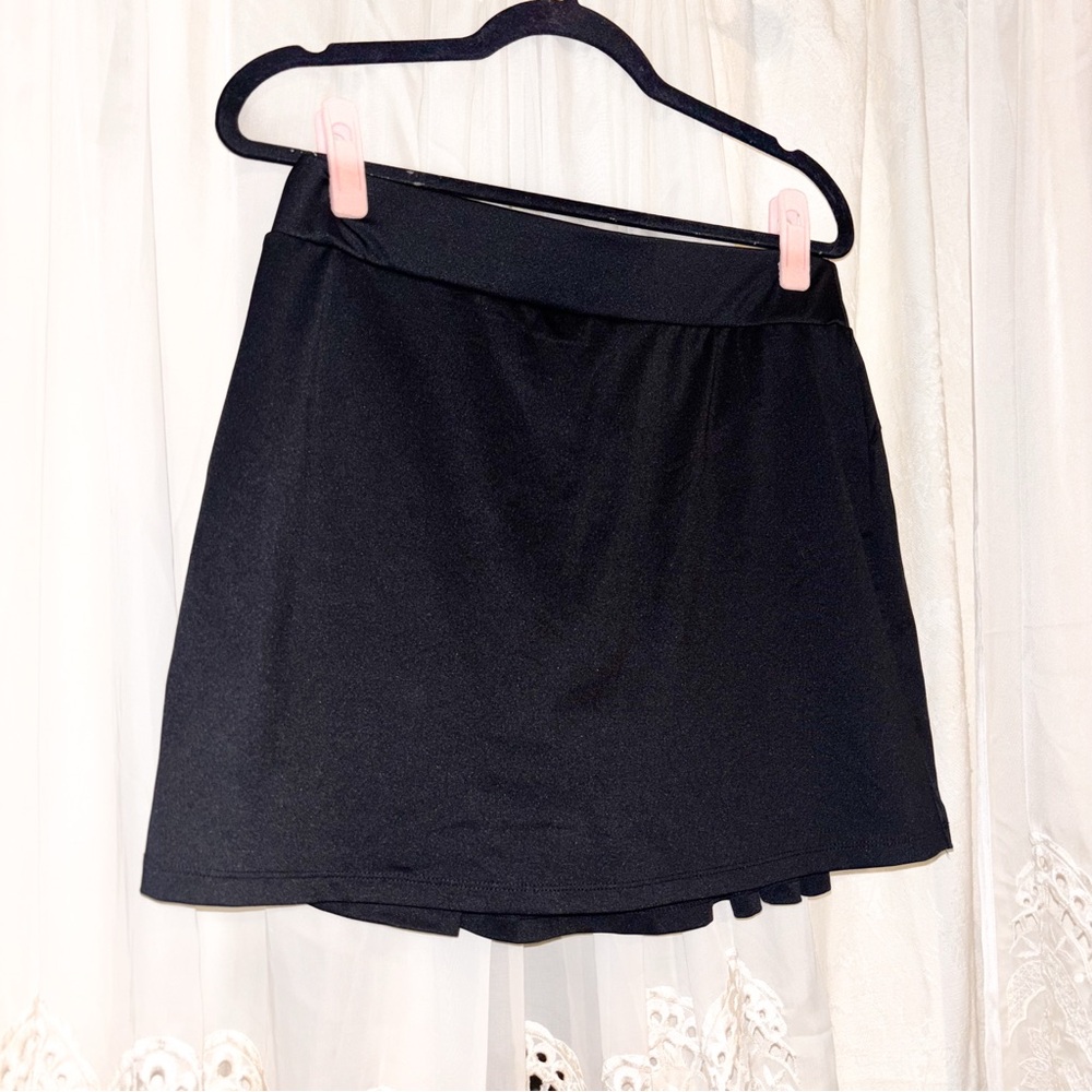 J Crew Black Pleated Athletic Skort